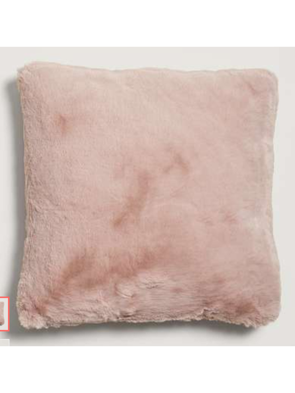 UnHide square squish plush faux fur throw pillow Rosy pink 20"x20" NEW SEALED